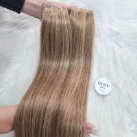 Invisible Tape In Hair Extensions with HightLight Color Straight Hair 2 Invisible Tape In Hair Extensions with HightLight Color Straight Hair Honey Blonde Balayage