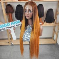Ombre Honey Brown Lace Front Wig 100% Human Hair Straight