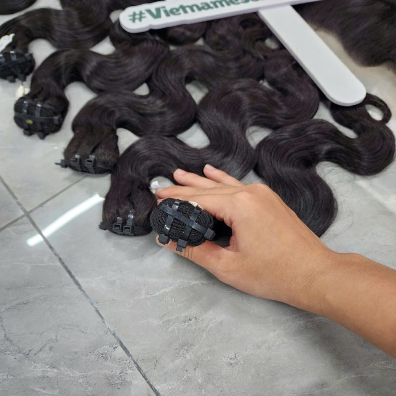 Premium Body Wave Weft Hair Extension Natural Color Raw Vietnamese Hair