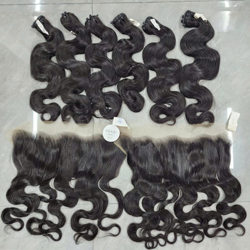 Premium Body Wave Weft Hair Extension Natural Color Raw Vietnamese Hair