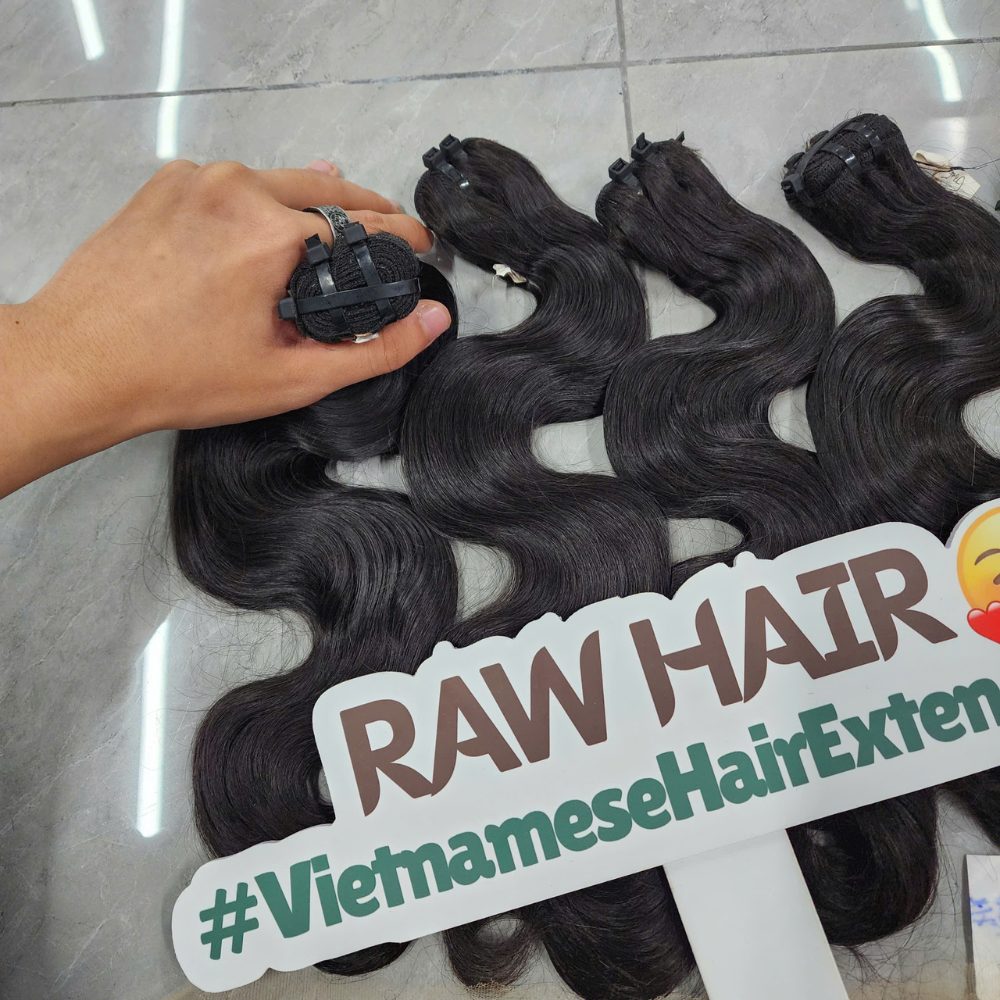 Premium Body Wave Weft Hair Extension Natural Color Raw Vietnamese Hair
