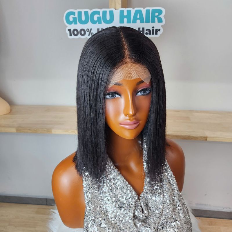 Vietnamese Raw Hair Bob Wig 10 Inch– HD Lace Closure, 100% Human Hair