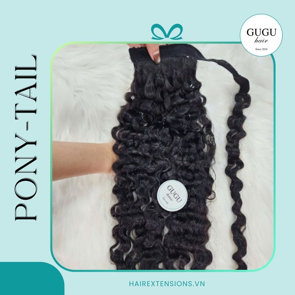 Deep Wave Human Hair Ponytail Extension