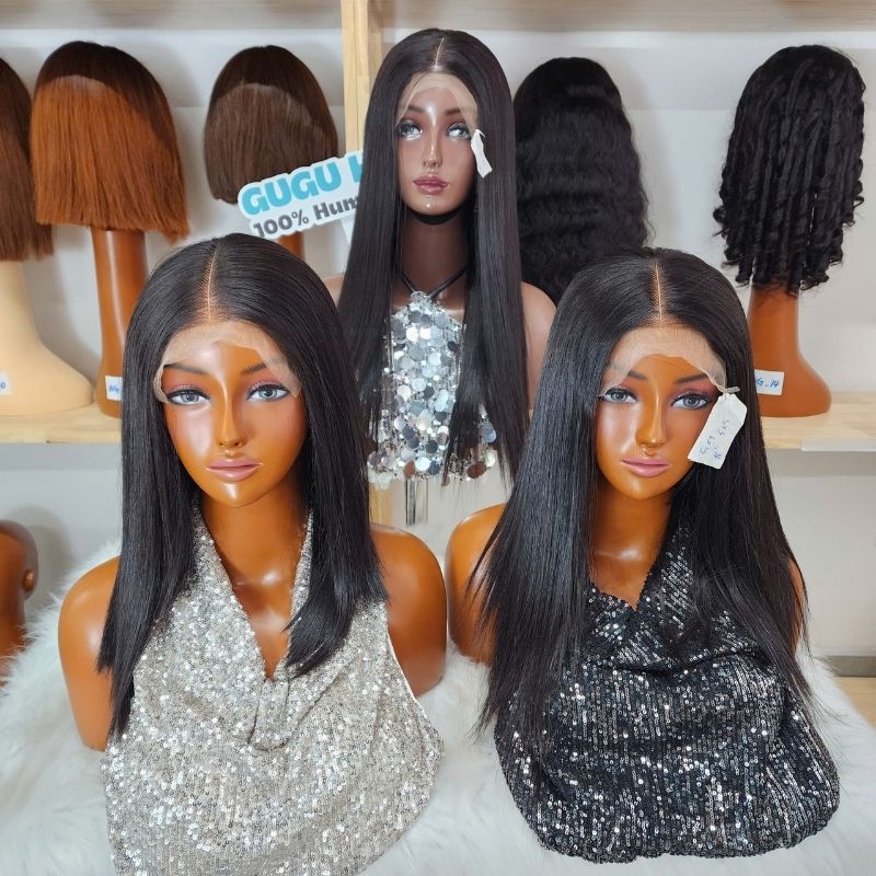 Glueless Vietnamese Raw Hair Double Drawn Bone Straight Wig