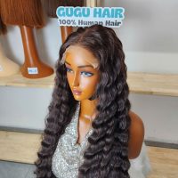 Chocolate Brown Deep Curly Lace Wig - Long Vietnamese Raw Hair Deep Wave Frontal Wig 4 Chocolate Brown Deep Curly Lace Wig - Long Vietnamese Raw Hair Deep Wave Frontal Wig