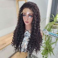 Deep Curly Human Hair Lace Frontal Wig - High Quality Vietnamese Curly Virgin Hair