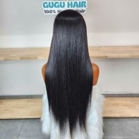 HD Lace Super Natural Black Silky Bone Straight Glueless 13x4 Frontal Lace Wig 4 HD Lace Super Natural Silky Bone Straight Glueless 13x4 Frontal Lace