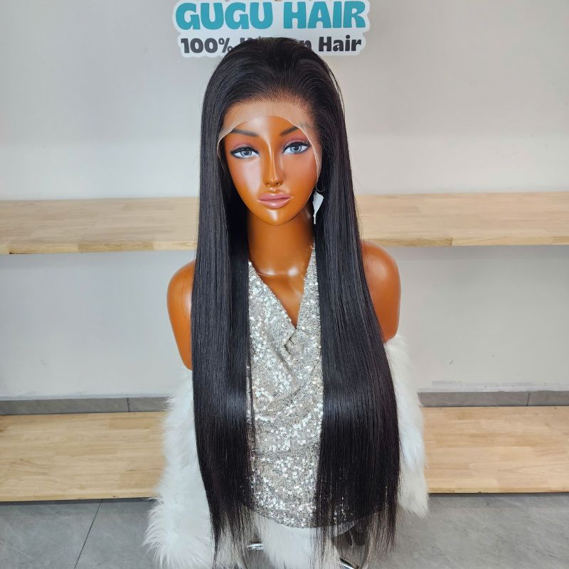 GUGU HAIR – Raw Vietnamese Human Hair Wig 60 HD Lace Super Natural Silky Bone Straight Glueless 13x4 Frontal Lace