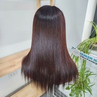 Best Human Hair Bone Straight Hair Wigs Ombre Vietnamese Human Hair 5 Human Hair Bob Bone Straight Hair Wigs Burgundy