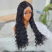 Premium Deep Wave Human Hair Wig with Closure | GUGU HAIR 4 Human Hair Natural Women Deep Wave Closure Wig,
