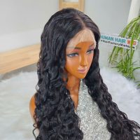 Premium Deep Wave Human Hair Wig with Closure | GUGU HAIR 3 Human Hair Natural Women Deep Wave Closure Wig,