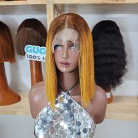 Ombre Blonde Bob Wig Human Hair 10 Inch