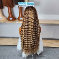 Piano Highlight Deep Wave Lace Frontal Wig