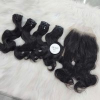 Human Hair Bundles Body Wave Black For Women Weave Wavy Hair US