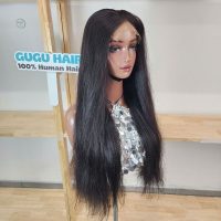 Natural Straight Raw Vietnamese Human Hair Wig 13x4 Frontal Swiss Lace
