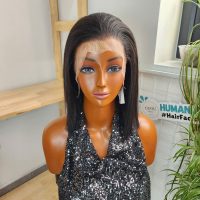 16 Inches Black Bone Straight Human Hair Bob Wigs - 100% Vietnamese Human Hair 2 16 Inches Black Bone Straight Human Hair Bob Wigs 100 Vietnamese Human Hair 2