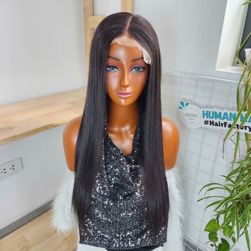 22 inch High Quality Human Bone Straight Hair Wigs - Vietnamese Hair