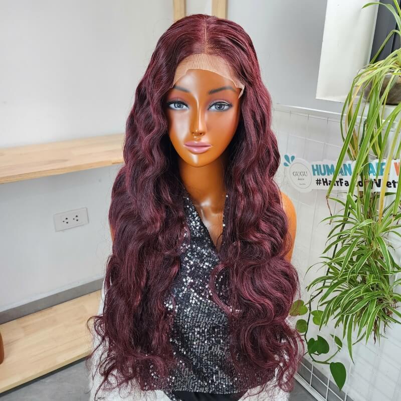 GUGU HAIR – Raw Vietnamese Human Hair Wig 20 26 Inch Natural Color Body Wave Lace Front Wigs