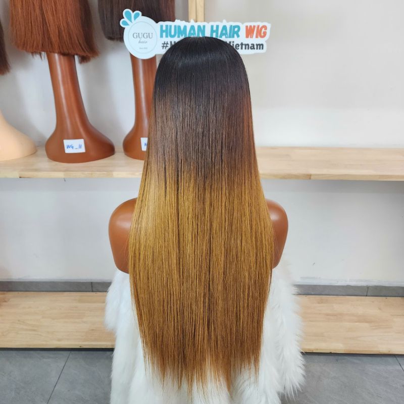 30 Inch Ombre Highlight Straight Wig - HD Lace Closure Human Hair Wig