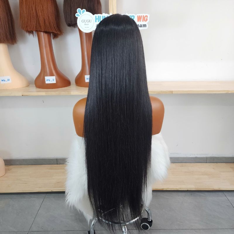 Long Bone Straight Vietnamese Human Hair Wig – HD Transparent Lace Front | GUGU Hair