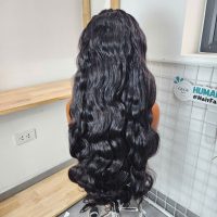 30 Inches Body Wave Black Human Hair - 100% Raw Human Hair Wig
