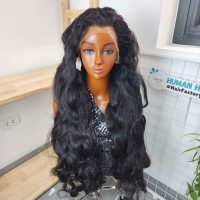 30 Inches Body Wave Black Human Hair - 100% Raw Human Hair Wig