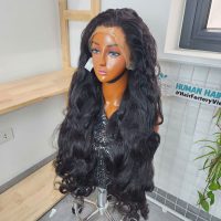 30 Inches Body Wave Black Human Hair - 100% Raw Human Hair Wig