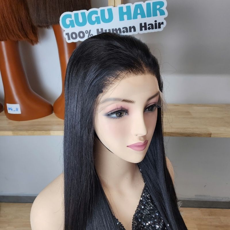 30 Inches Natural Black Bone Straight Wig Human Hair