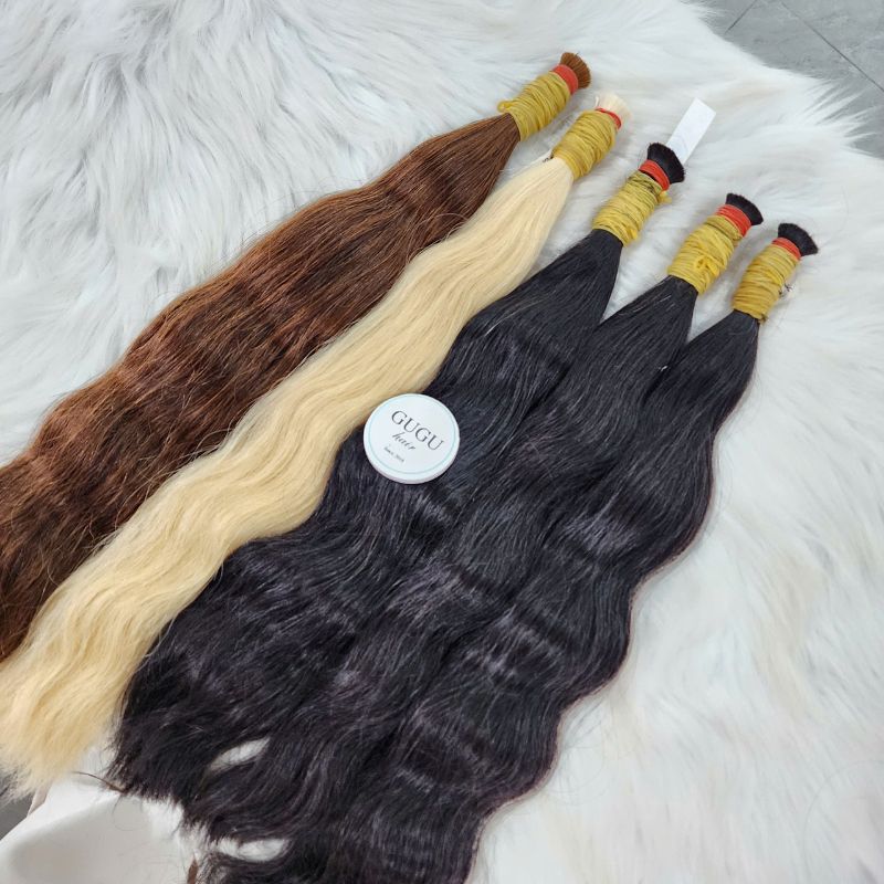 Double Drawn Body Wave Bulk Human Hair For Braiding