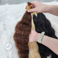 Double Drawn Wave Bulk Human Hair For Braiding