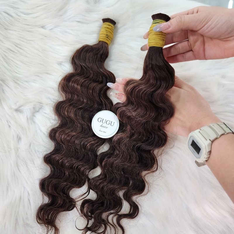 Deep Wave Bulk Human Hair For Braiding