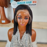 Glueless Bone straight 13x4 Frontal Lace Ready to Go Bob Wig