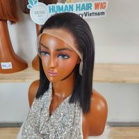 Glueless Bone straight 13x4 Frontal Lace Ready to Go Bob Wig