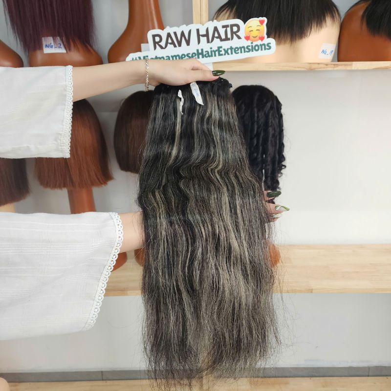 GUGU HAIR – Raw Vietnamese Human Hair Wig 78 Highlight Bone Straight Human Hair Bundles