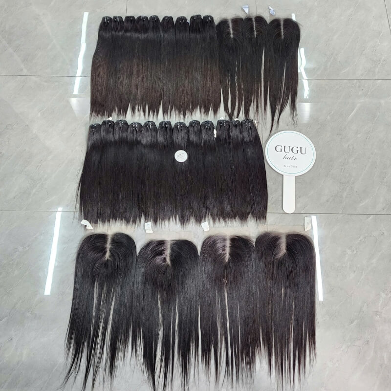 Wholesale human hair lace closure and bundles
