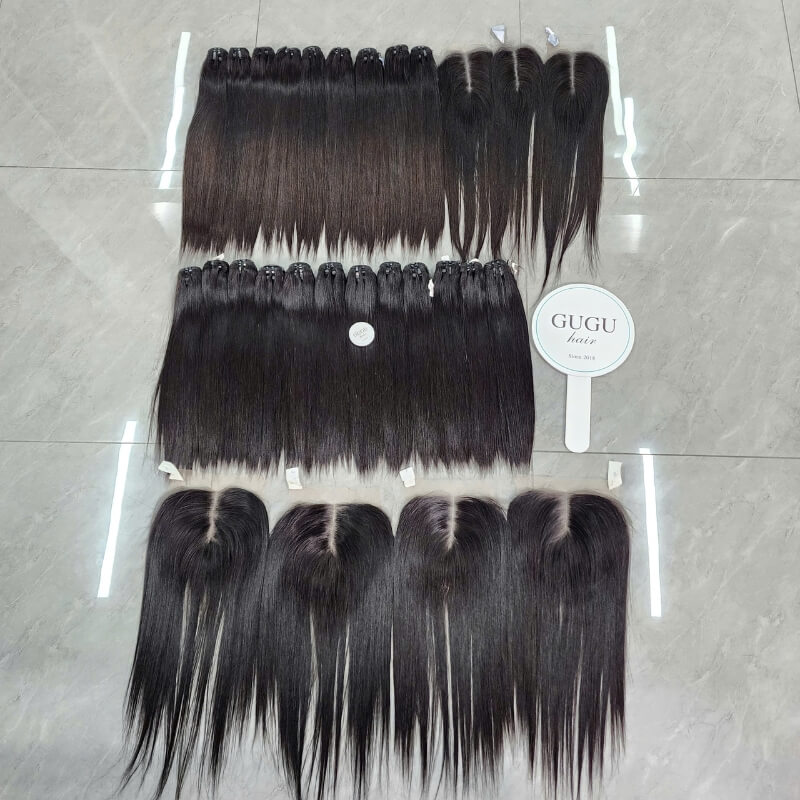 Wholesale human hair lace closure and bundles