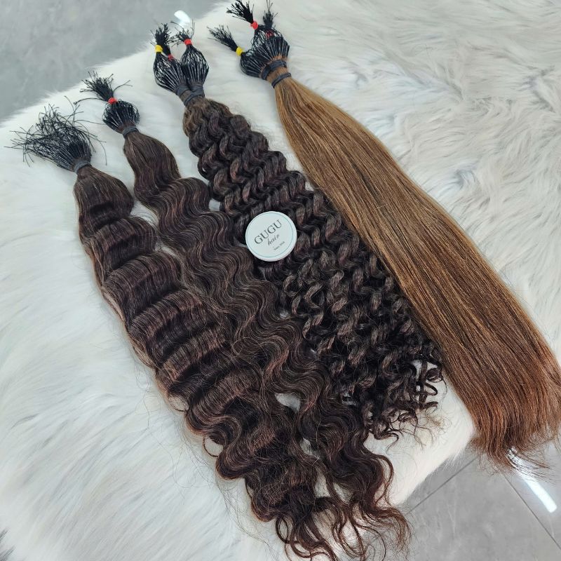 GUGU HAIR – Raw Vietnamese Human Hair Wig 100 Human Hair Extensions Microbead Hair Extensions Micro Ring