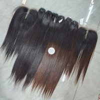 Natural Black Bone Straight Hair Weft - Human Hair Extensions