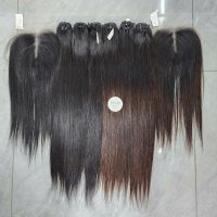 Natural Black Bone Straight Hair Weft - Human Hair Extensions
