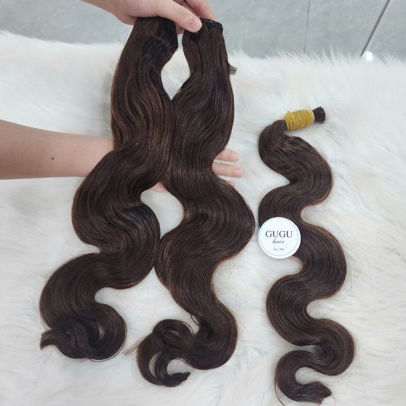 Natural Brown Body Wave Hair Extensions