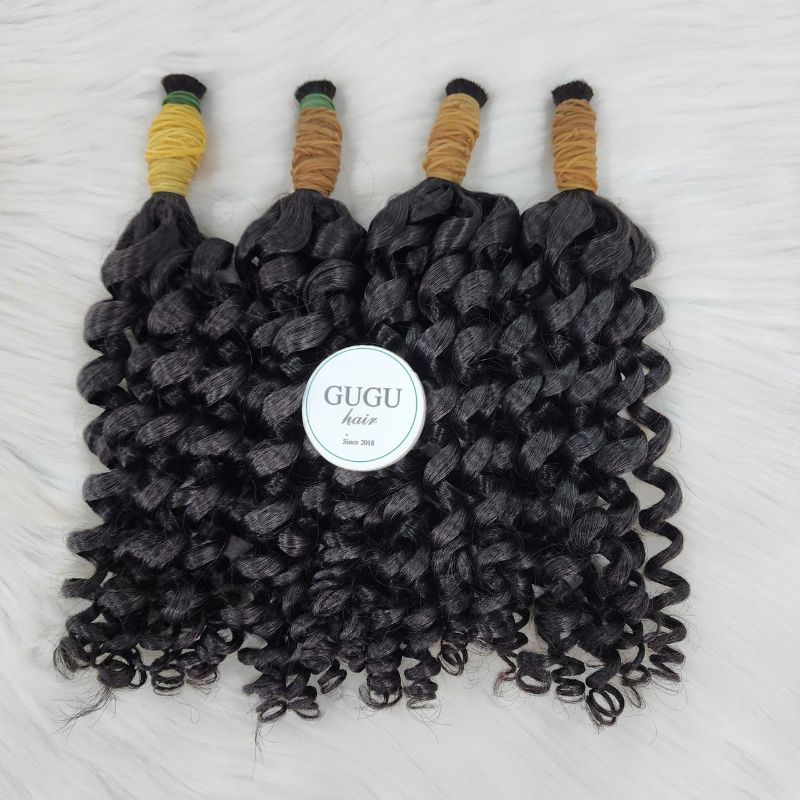 Pixie Curly Bulk Human Hair for Braiding – 100% Vietnamese Human Hair Extensions