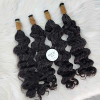 Raw Indian Curly Bulk 100% Human Braiding Hair _ Vietnamese Human Hair 5 Raw Indian Curly Hair | Virgin Remy Indian Curly Hair | Raw Curly Hair