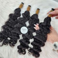 Raw Indian Curly Bulk 100% Human Braiding Hair _ Vietnamese Human Hair 2 Raw Indian Curly Bulk 100% Human Braiding Hair _ Vietnamese Human Hair