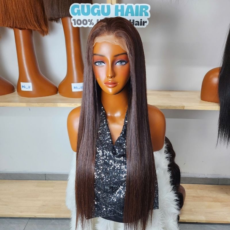 What is the Vietnam Natural Hair Company? 5 Silky Straight Choco Brown Wig - Vietnamese Raw Hair