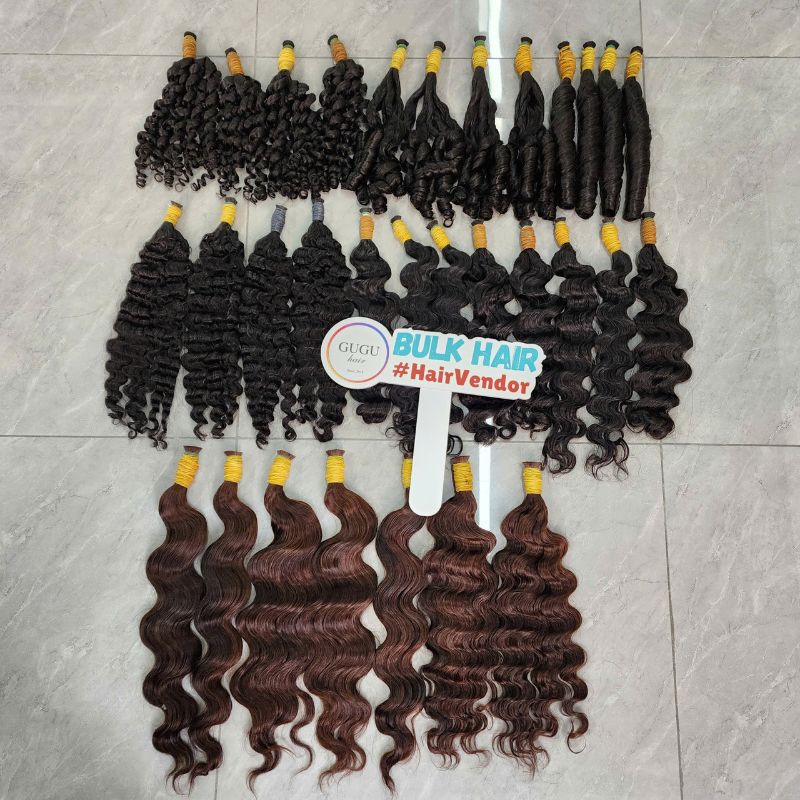 Human Braiding Hair Water Wave Bulk Human Hair for Braiding