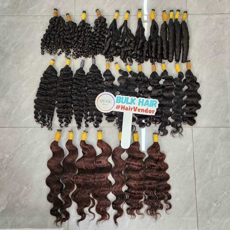 Human Braiding Hair Water Wave Bulk Human Hair for Braiding