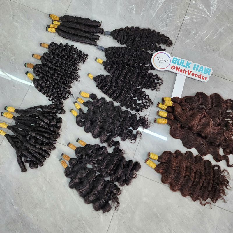 Human Braiding Hair Water Wave Bulk Human Hair for Braiding