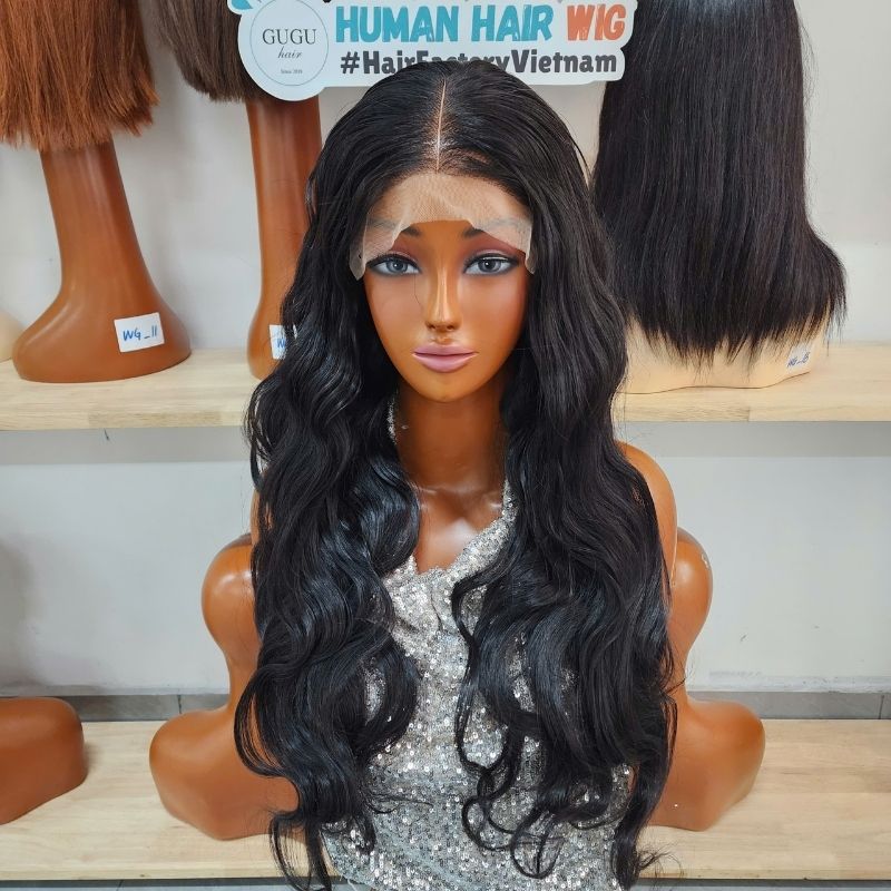 Best Human Hair Body Wave Lace Closure Wigs Pre Plucked