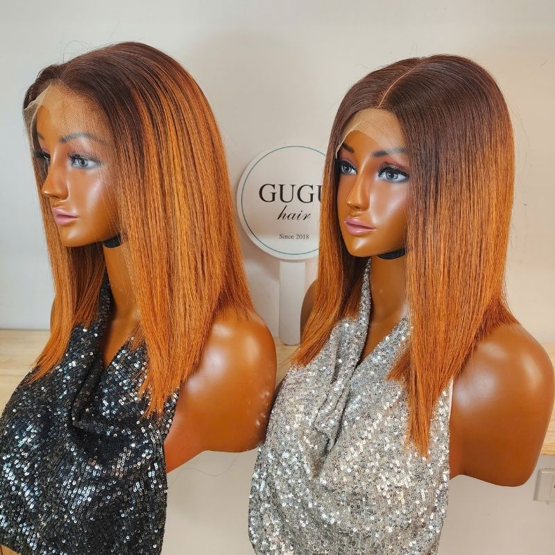 12 inches Ginger Brown Bob Wig