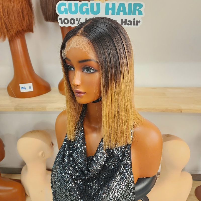 Buy Bob Wigs – Human Hair Glueless HD Lace Bob Wigs for Sale 6 Ombre Highlight Bob Wig Human Hair HD Lace Closure 5x5